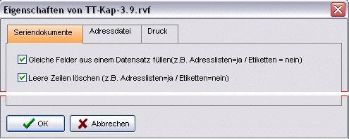 Menü Seite Dialog Eigenschaften Register Seriendokumente