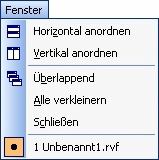 Menü Fenster